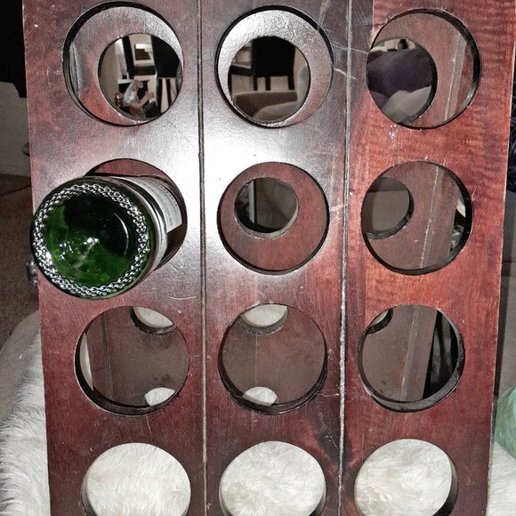 Rack 'Em Up! Heavy Finished Wood Wine Rack - Picture 1 of 6